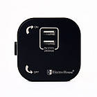 Розетка трекова подвійна USB 2.4 А, Unique Elegance Pandora Black