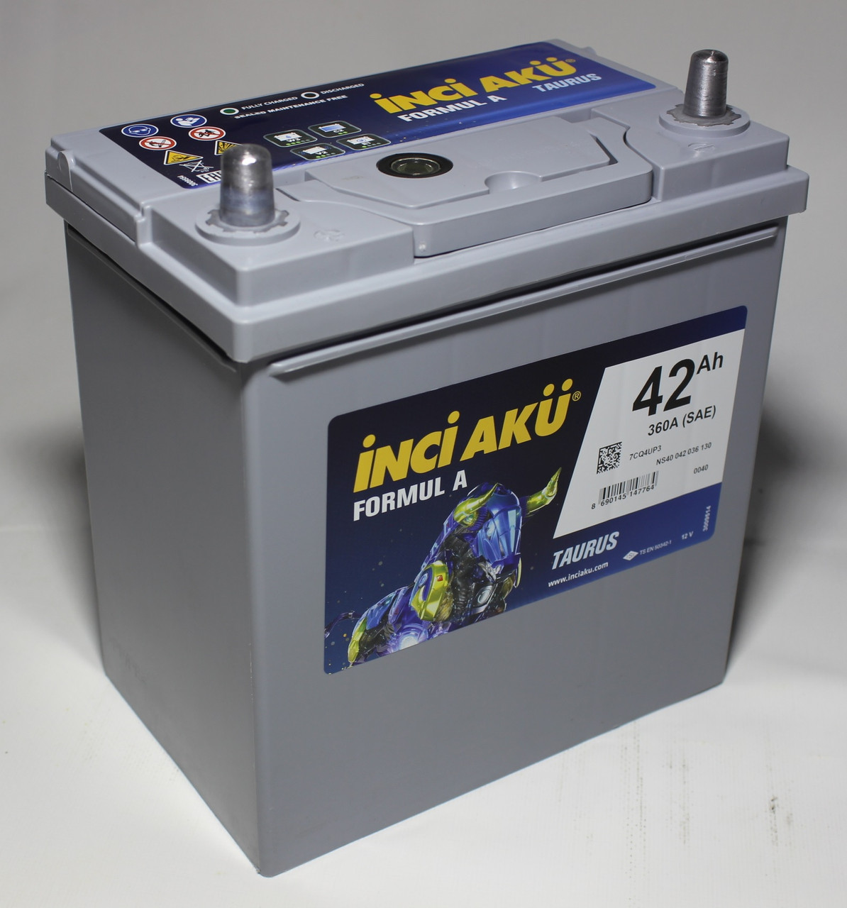 Акумулятор Inci Aku Formula 42Ah/360A R+ (Азія) NS40 042 036 030 Автомобільний (Інджі Акю) АКБ Туреччина НДС