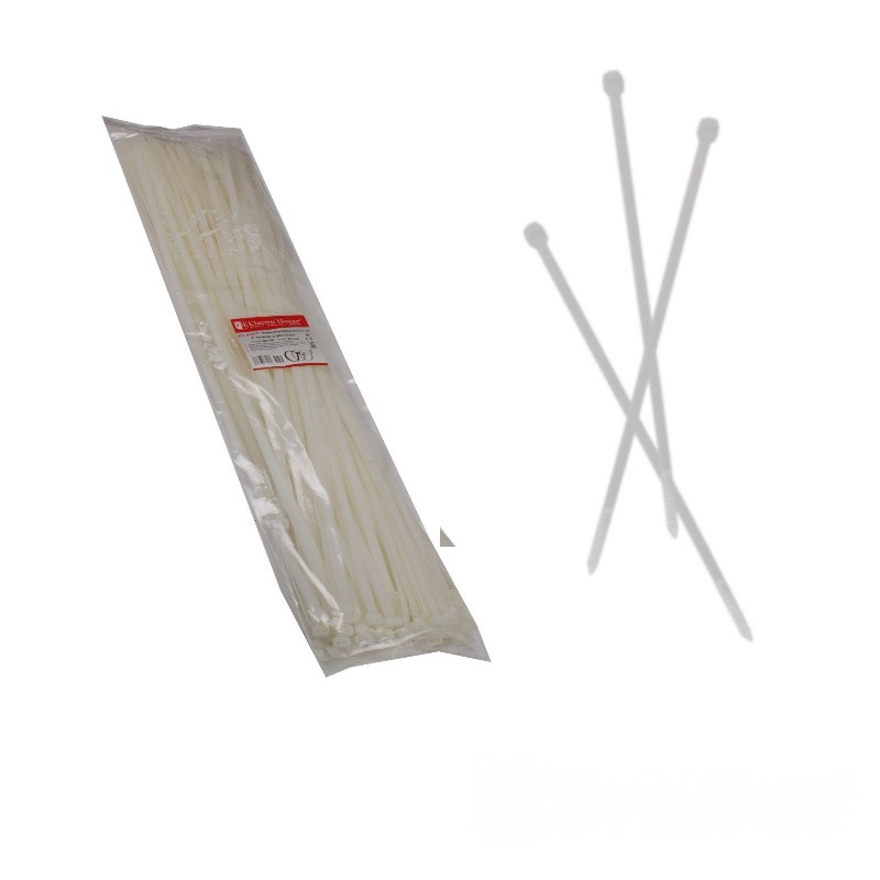 Стяжка кабельна 8х750 мм, 100 шт., білий, фото 1