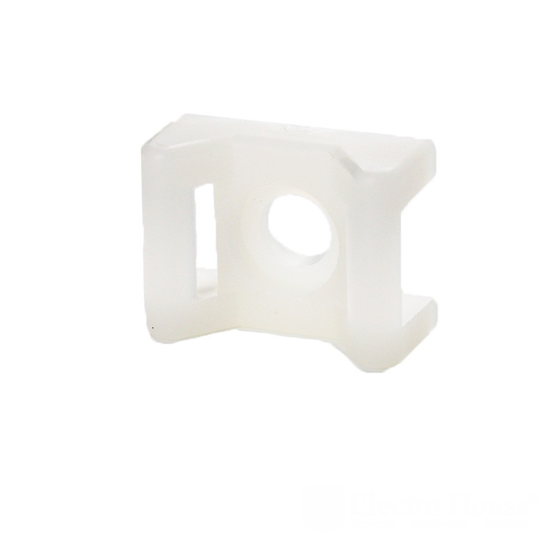 Майданчик для стягування під шуруп Ø6,8 мм, 16х22 мм, білий, фото 1