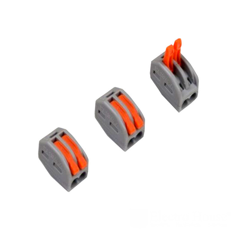 Конектор на 2 контакти 400 В, 32A, сірий, фото 1