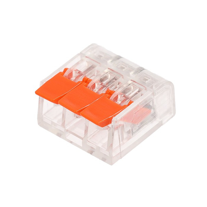 Конектор на 3 контакти 450 В, 32 A, прозорий, фото 1