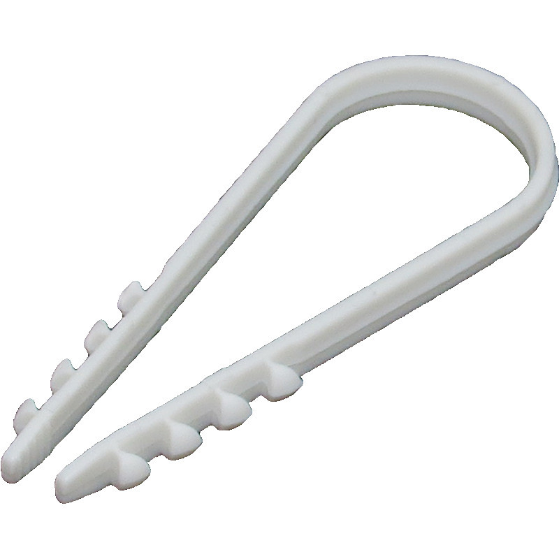 Кріплення монтажне для круглого кабелю Ø 6 мм, отвір під дюбель Ø5 мм, 100 шт., фото 1