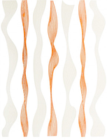 Гнучка хвиляста стрічка для нігтів БІЛИЙ&БРОНЗА