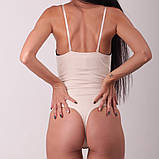 Боді корсет з регульованими лямками, жіноча майка з лямками, грація, боді стрингами (2117), фото 3