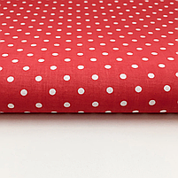 Польська бязь "Горох на червоному 4мм", фото 2