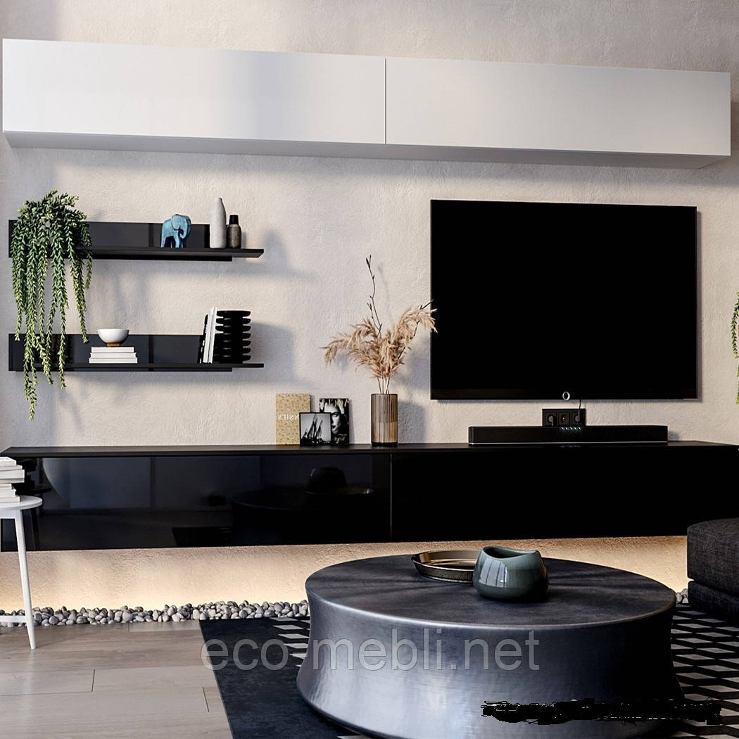 Вітальня Box TV-6 білий матовий/чорний Міромарк, фото 1