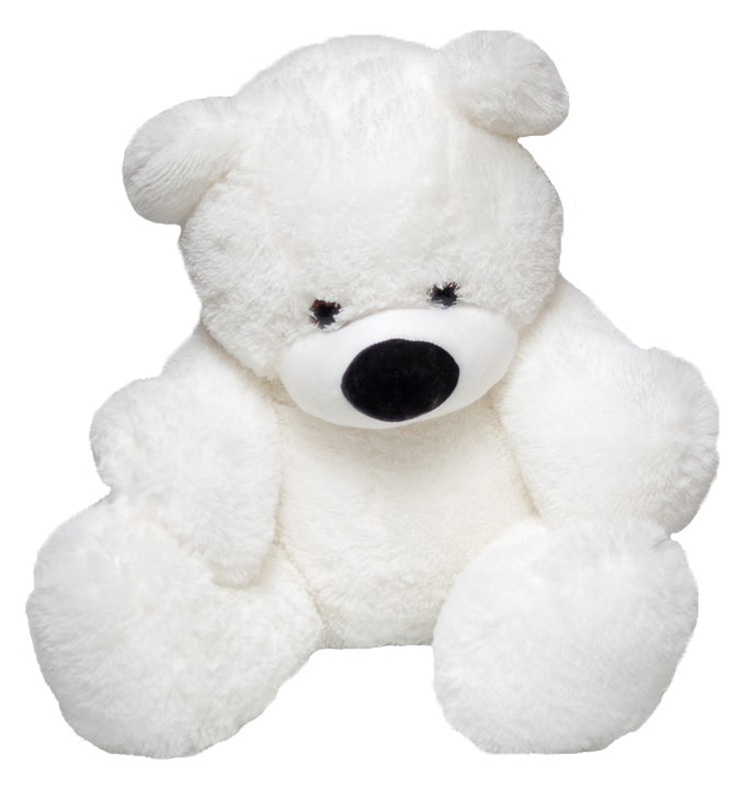 М'яка іграшка ведмедик Аліна Бублик 140 см білий
