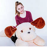 Велика м'яка іграшка собака Аліна Тузик 140 см персиковий, фото 4