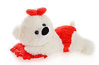 Мягкая игрушка мишка Малышка 45 см белый с красным