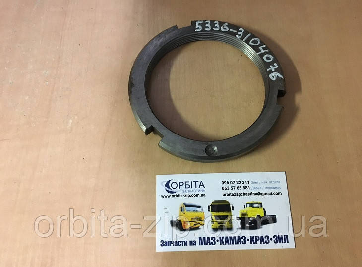 5336-3104076 Гайка Цапфи МАЗ зі штифтом (ОРИГІНАЛ)