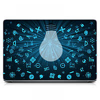 Наклейка на ноутбук виниловая 15.6"-13.3" Лампа Матовая, оригинальный подарок подруге 380х250 мм