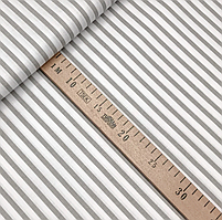 Польська бязь "сіра смужка на білому 5 мм", фото 2