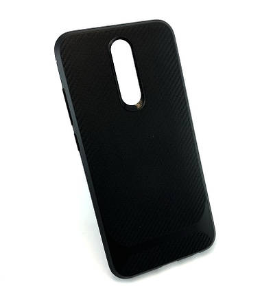 Чохол для Xiaomi Redmi 8 накладка Hoco Carbon силіконовий протиударний чорний, фото 1