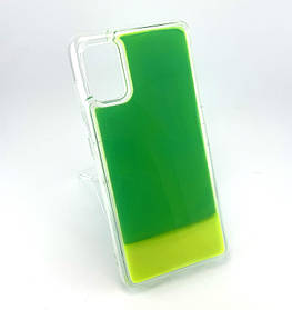 Чохол для Samsung A41, A415 накладка 3D Aqua Color Sand захисний силіконовий салатний жовтий