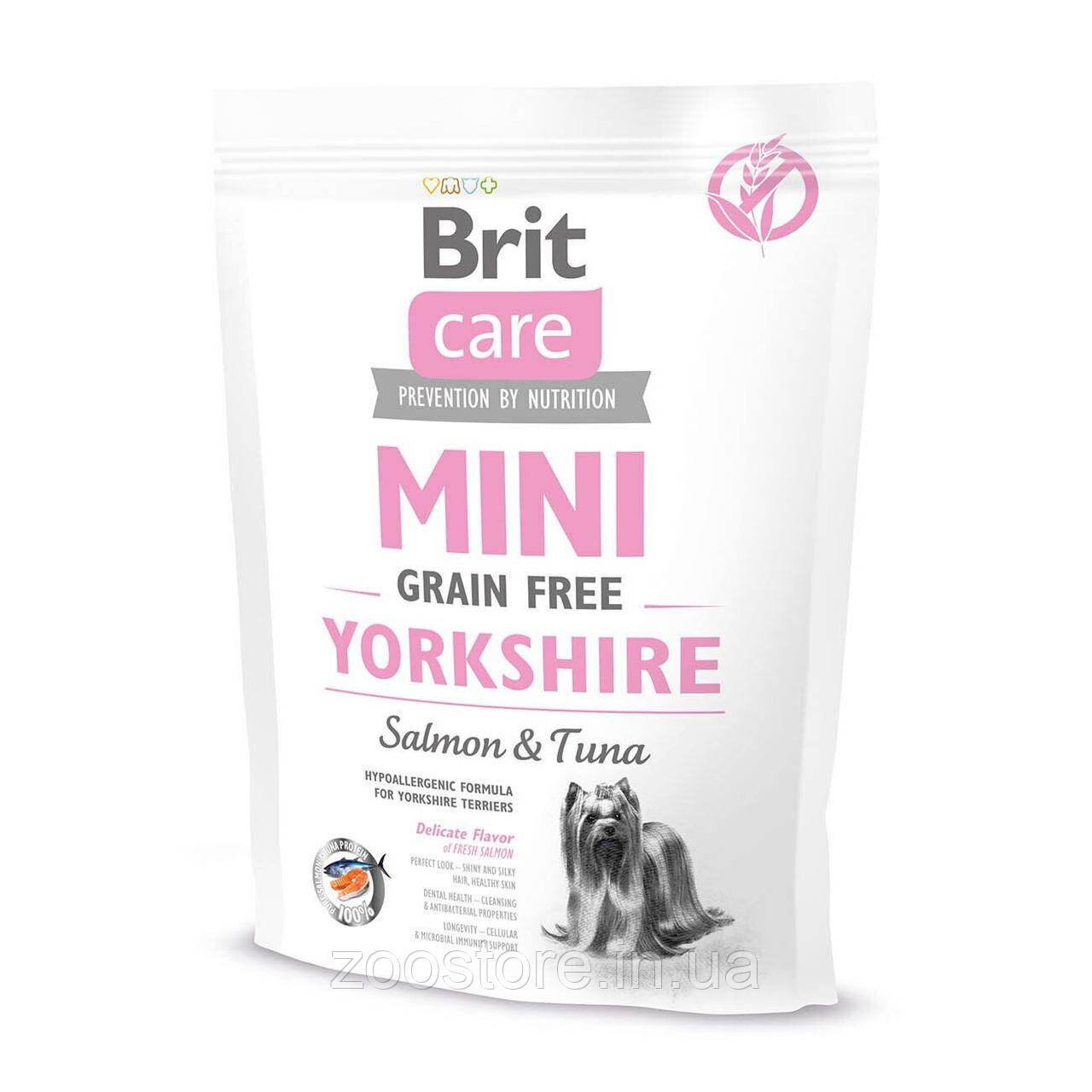 Корм сухий для йоркширських тер'єрів Brit Care Mini GF Yorkshire 400 г (лосось і тунець)