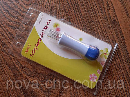 Інструмент для валяння шерсті на 7 голок 10 см Felting Needle with 7 Needles, фото 1