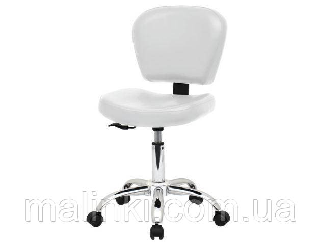 Стілець для майстра мод. 855 зі спинкою, білий, фото 1