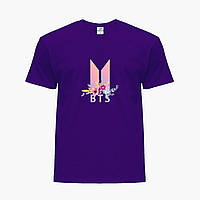Детская футболка для девочек БТС (BTS) (25186-1081) Фиолетовый