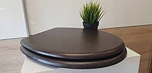 Сидіння для унітаза дерев'яне, стільчик Comfort Wooden — колір венге, фото 6