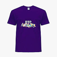 Детская футболка для девочек БТС (BTS) (25186-1061) Фиолетовый