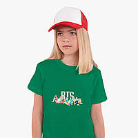 Дитяча футболка для дівчаток БТС (BTS) (25186-1061) Зелений 110