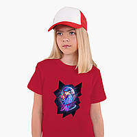 Детская футболка для девочек БТС (BTS) (25186-1067) Красный