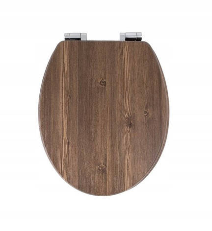 Сидіння для унітаза дерев'яне, стільчик Comfort Wooden — колір волоський горіх, фото 1