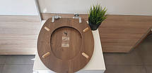 Сидіння для унітаза дерев'яне, стільчик Comfort Wooden — колір волоський горіх, фото 5