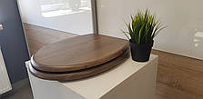 Сидіння для унітаза дерев'яне, стільчик Comfort Wooden — колір волоський горіх, фото 4