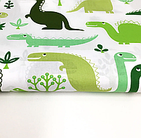 Польська бязь "динозаври зелені на білому", фото 2