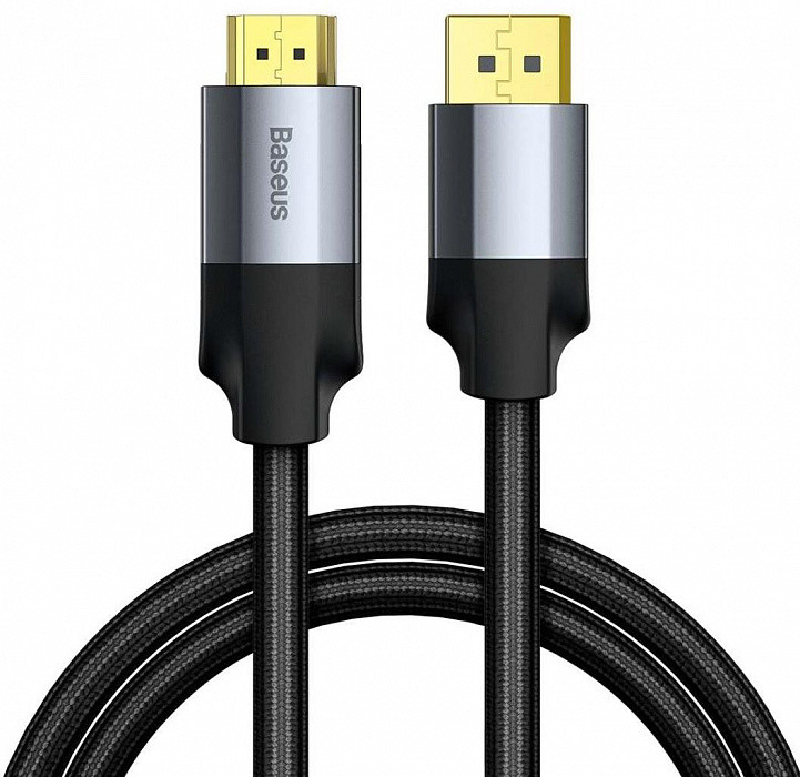 Кабель Baseus Enjoyment Series DP Male To 4KHD Male 1m, Dark gray (CAKSX-H0G)