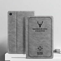 Чехол-книжка UniCase Deer Pattern для Samsung Galaxy Tab S6 lite / S6 Lite (2022) - Grey