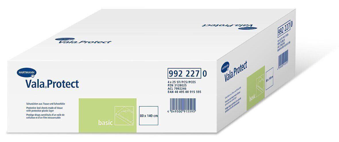 Одноразові захисні простирадла Vala®Protect basic 80х175см 25шт/уп.