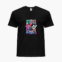 Детская футболка для девочек БТС (BTS) (25186-1078) Черный