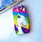 Чохол силіконовий Єдиноріг-Конь для iPhone 7 plus Violet (айфон 7плюс), фото 5