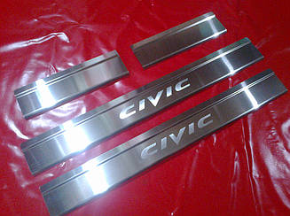 Накладки на пороги HONDA CIVIC 8 2006-2011
