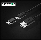 Blitzwolf BW-MT1 Type C Micro USB 1.5 м кабель для швидкого заряджання даних 2 в 1. Black ., фото 6