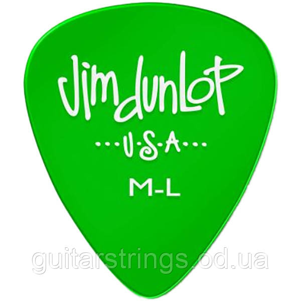 Медіатор Dunlop 486RML Gels Green Medium Light 0.60 mm