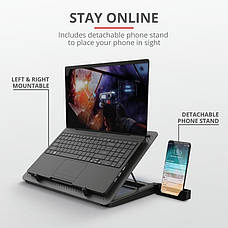 Підставка до ноутбука TRUST GXT 1125 Quno 17.3" з підсвіткою Чорний (23581_TRUST), фото 4