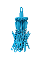 Вертушка велика на 20 прищіпок виробник Marc-Th у блакитному кольорі