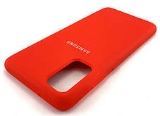 Оригінальний чохол для Samsung galaxy s20 g988 накладка Silicone Cover бампер протиударний червоний, фото 3