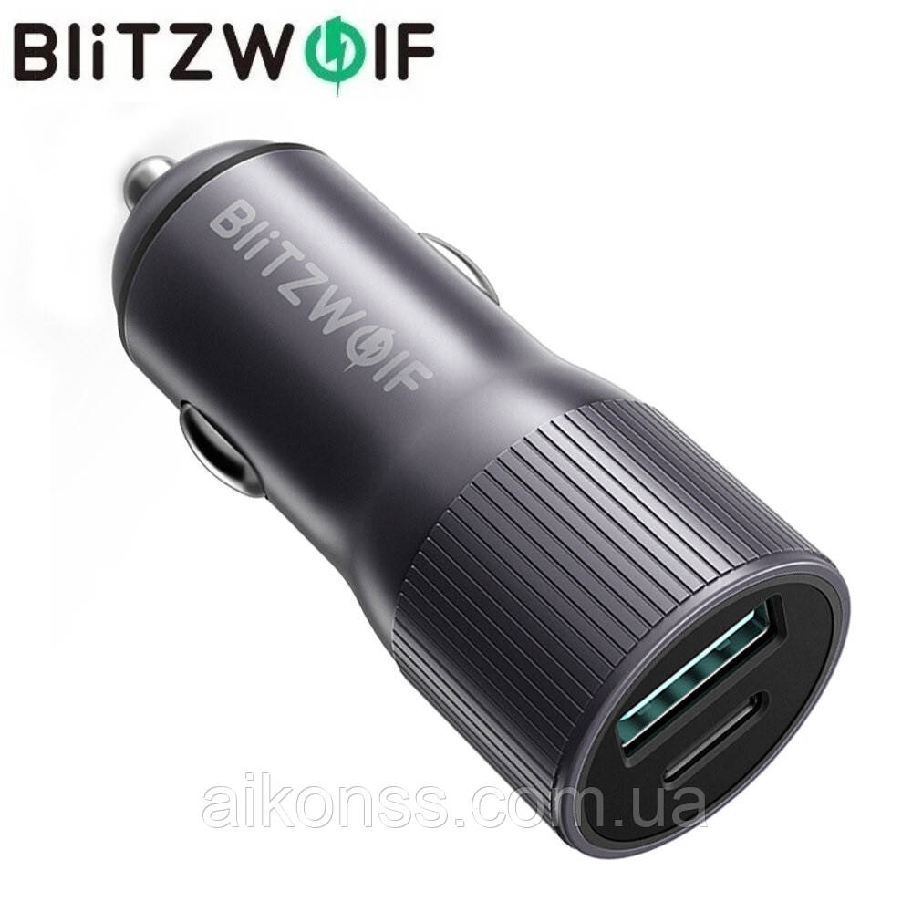 BlitzWolf® BW-SD4 36 Вт QC3.0 PD2.0 Type C + USB-порти потужний Mini Авто Зарядний пристрій