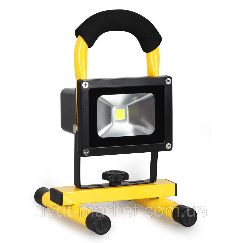 Акумуляторний кемпінговий ліхтар 10Вт 6500K IP65 портативний на природу жовтий, фото 1