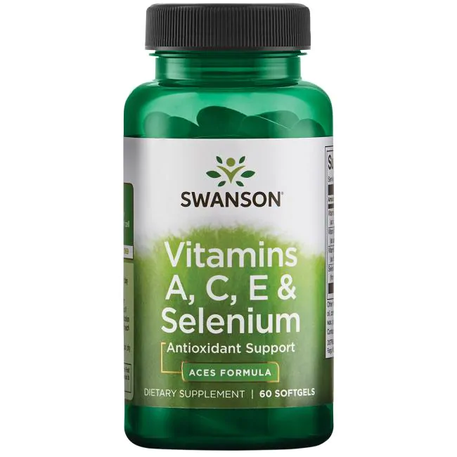 Swanson Vitamins A, C, E & Selenium 60 капсул