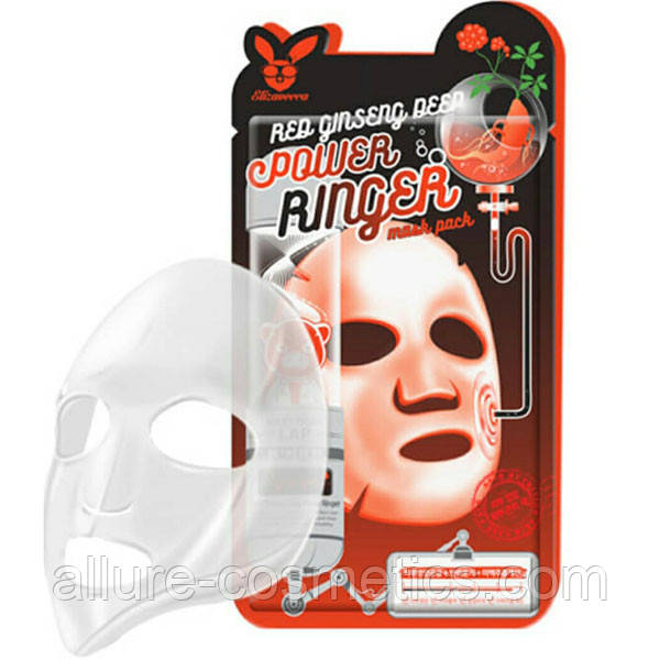Маска омолоджуюча з женьшенем Elizavecca red ginseng deep power power ringer mask