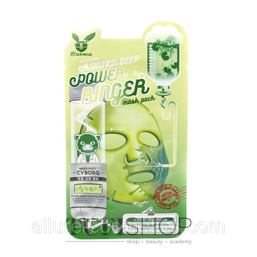 Маска з екстрактом центелли Elizavecca centella asiatica deep power ringer mask