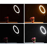 Кільцева LED лампа на штативі А380 (39 см). Кільцевий світло для відео і фото.Світлодіодна лампа для селфи, фото 10