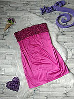 Пеньюар ночная сорочка женская розовая без бретелек Размер 42 (S)