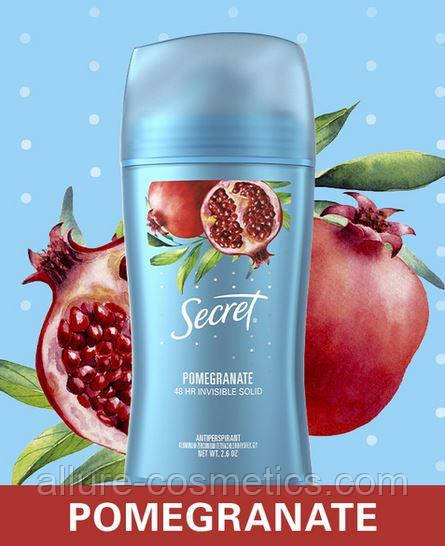 Твердий дезодорант Гранат Secret Pomegranate Invisible Solid Antiperspirant